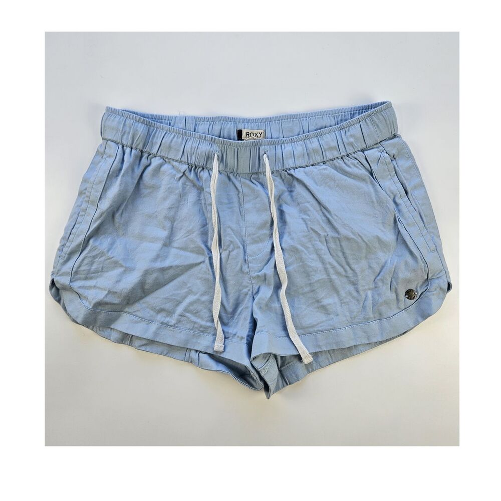 ROXY Chambray Blue Women's Cotton Casual Shorts Size S